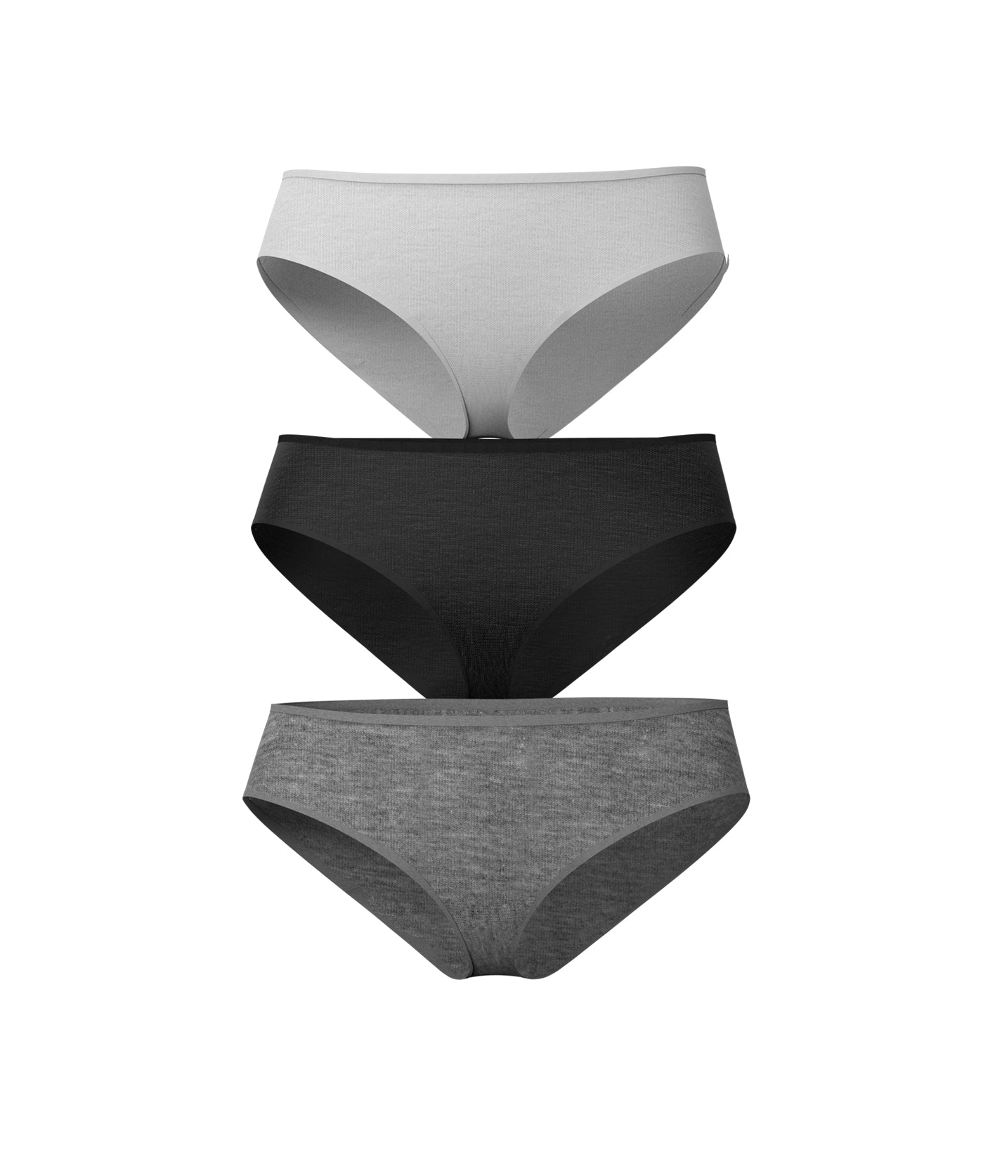 3 Pack Mid Waist Brief Panties
