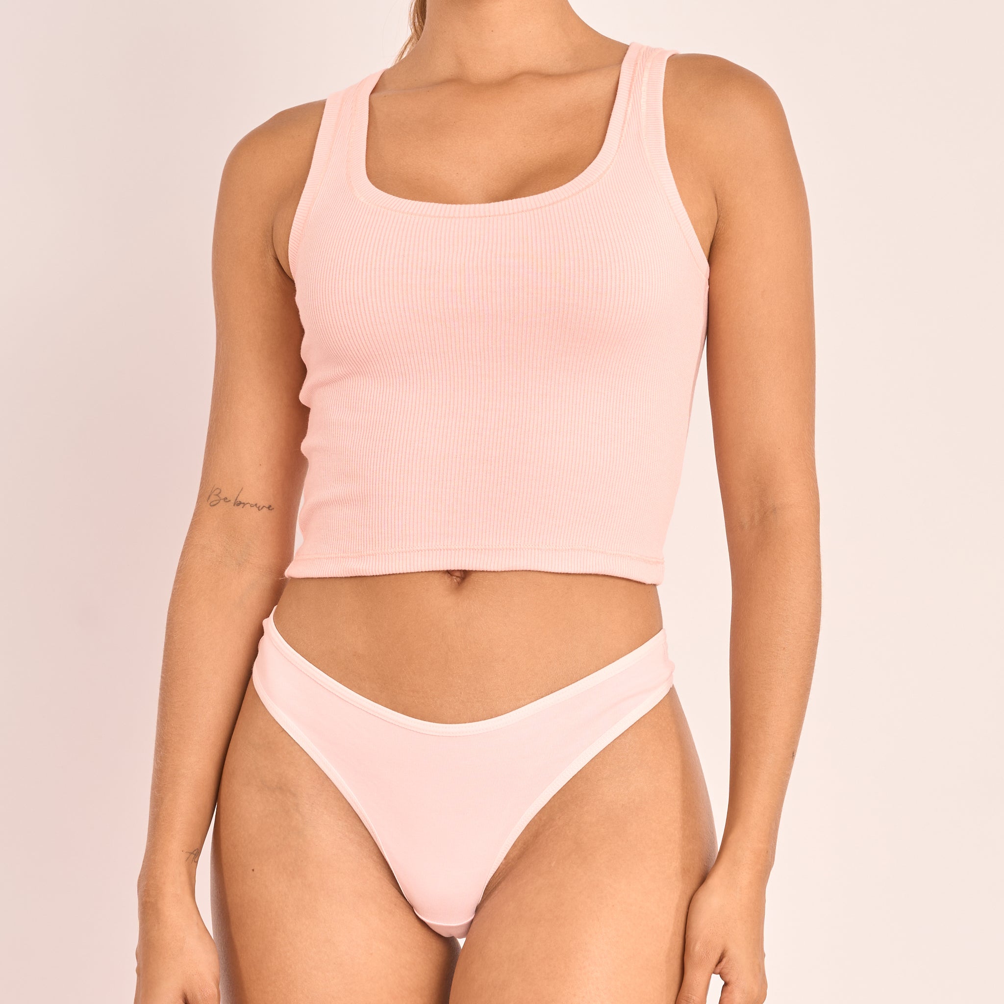 Seamless Cotton Thong Panties