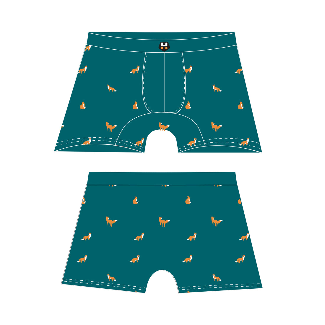 Fox Print Boxer Brief