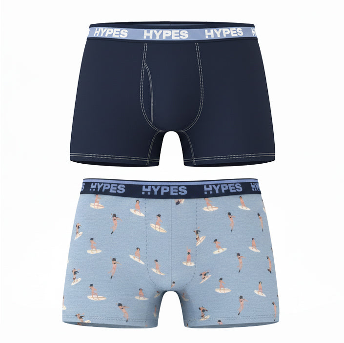 2 Pack Surf Print Boxer Brief