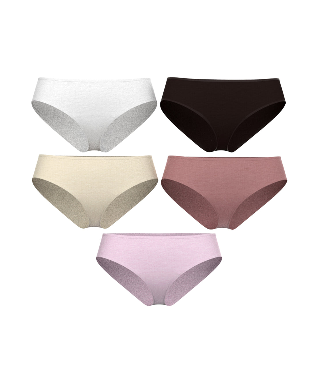 5 Pack Hipster waist panties